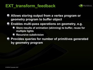 GeForce 8800 OpenGL Extensions