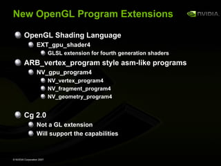 GeForce 8800 OpenGL Extensions