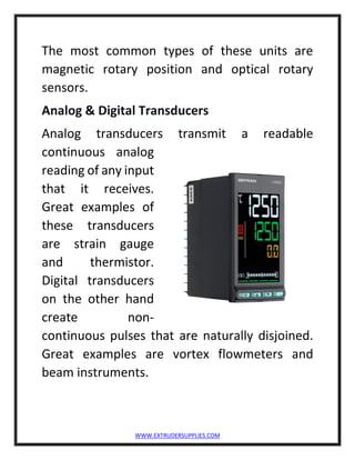 Different Types of Transducers in Market; Gefran Pressure Transducer ...