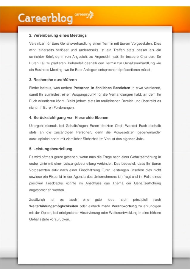 Gehaltsverhandlungen