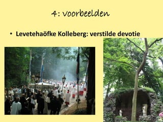 4: voorbeelden

• Levetehaöfke Kolleberg: verstilde devotie




                                              13
 