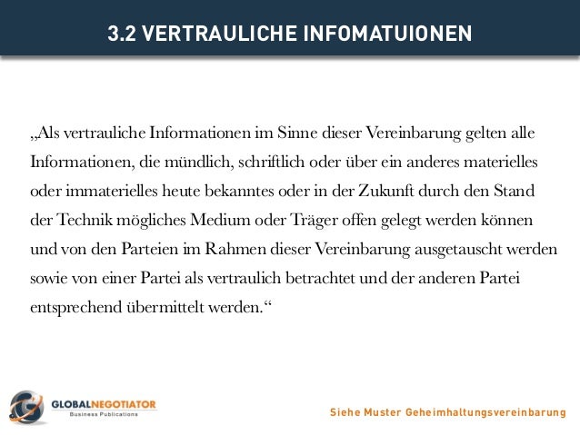 Vertraulichkeitsklausel Vertraulichkeitsklausel