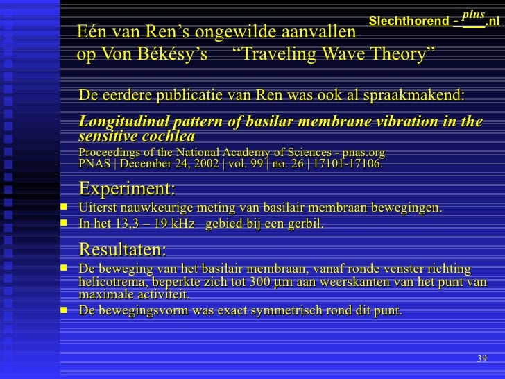 Von Bekesy S Traveling Wave Theory Von Bekesy S Traveling Wave Theory