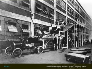 Folie 8 Fließbandfertigung Modell-T (Ford Company, 1913)
 
