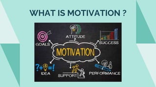 WHAT IS MOTIVATION ?
 