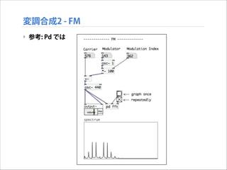 変調合成2 - FM
‣ 参考: Pd では

 