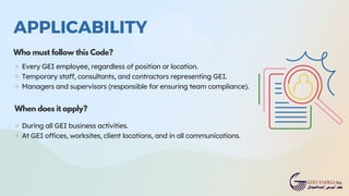 GEI Business Ethics & Code of Conduct Training for Integrity and ...