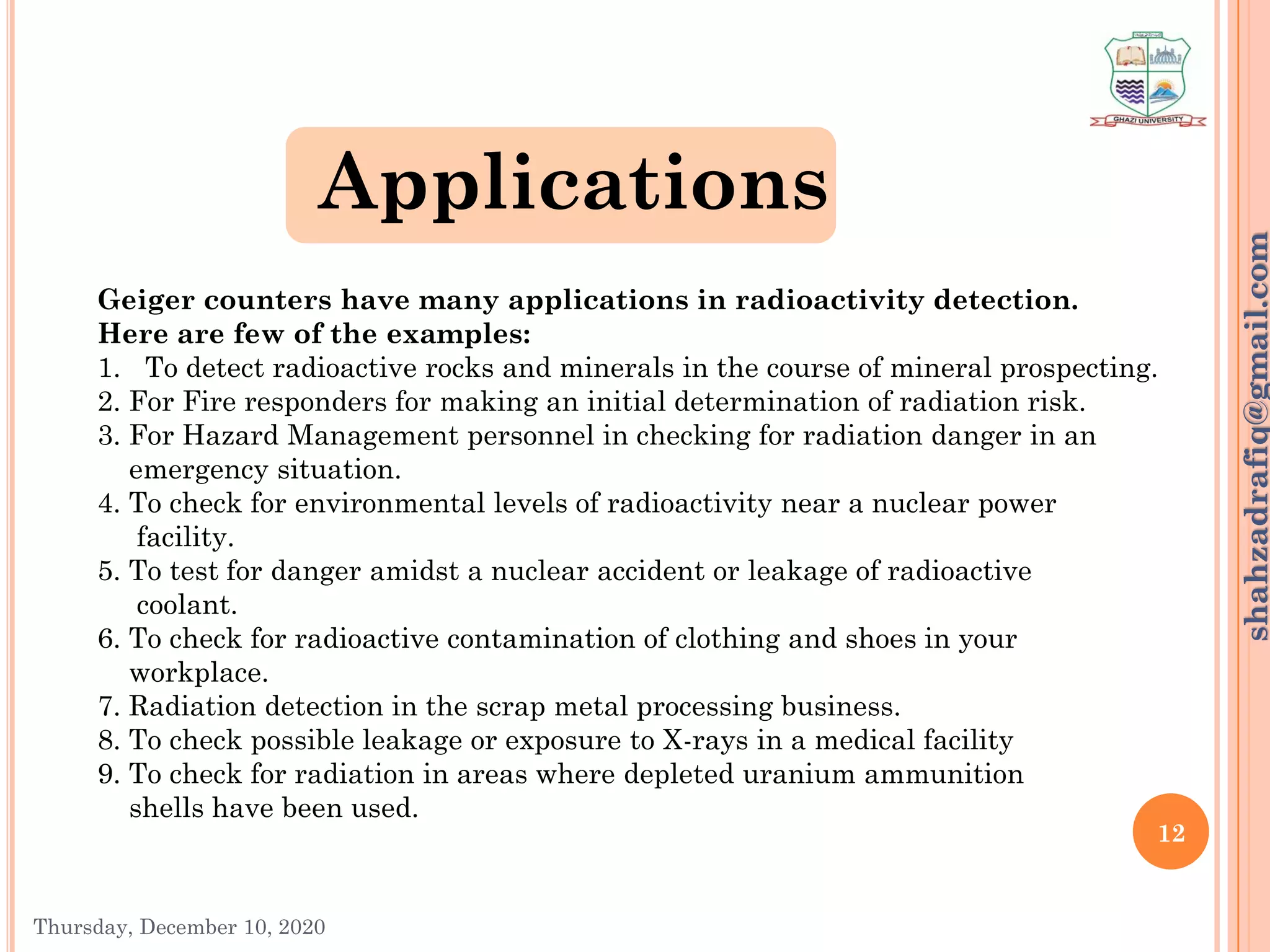 Geiger Muller counter PPT