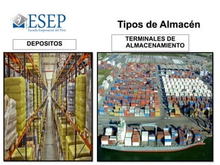 DEPOSITOS
TERMINALES DE
ALMACENAMIENTO
Tipos de Almacén
 