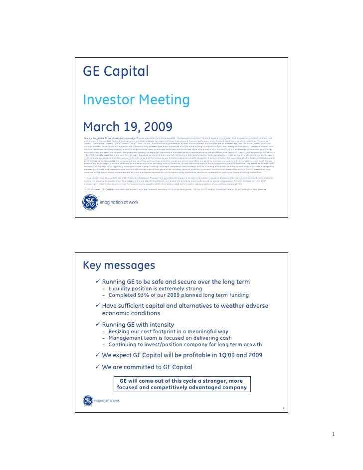 GE Investor Presentation