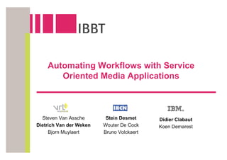 Automating Workflows with Service Oriented Media Applications