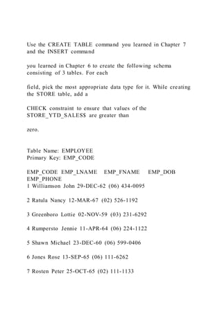 GEIT 3341 DATABASE I LAB 2 GEIT 3341 Database I | DOCX