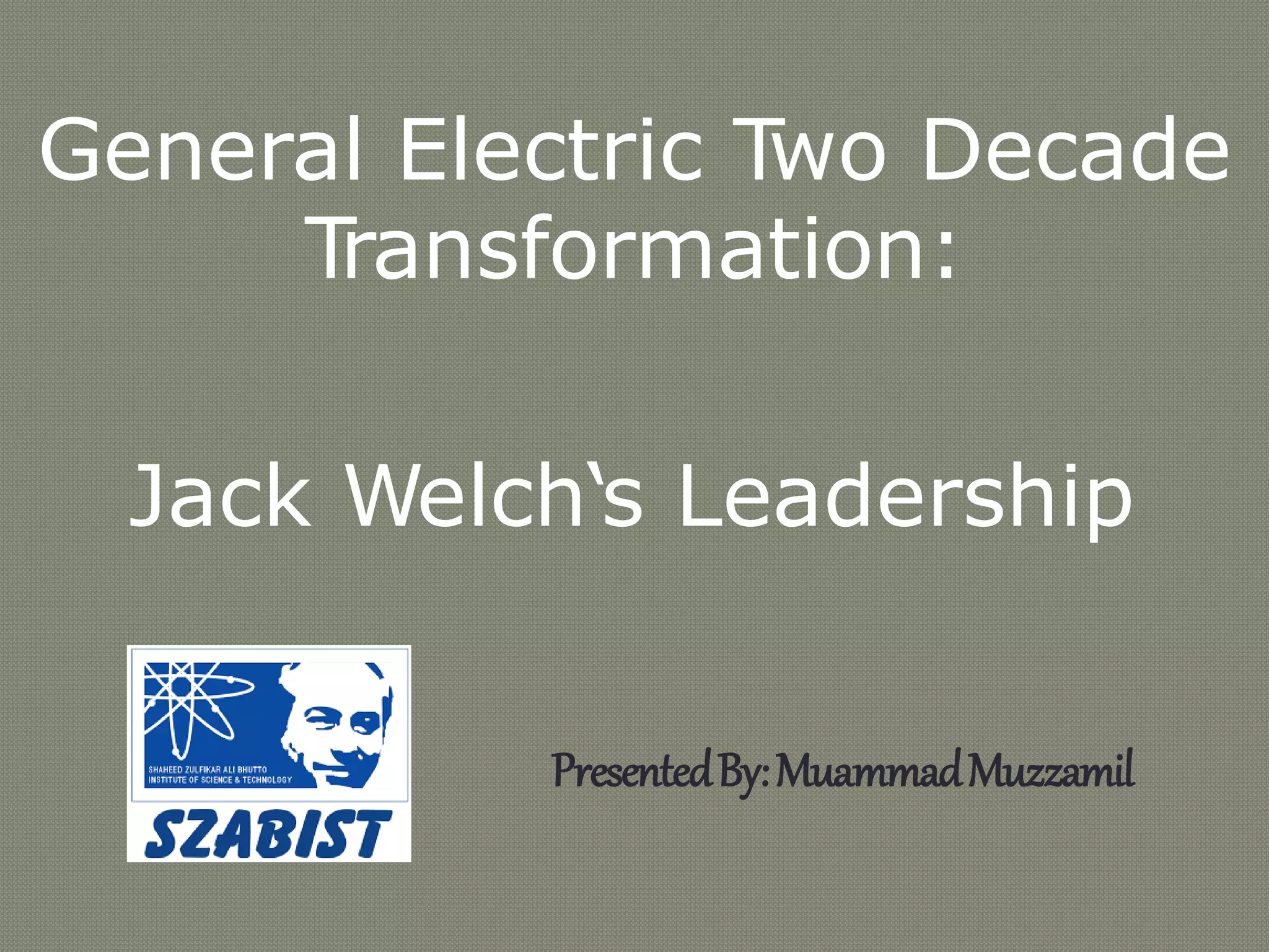 Jack Welch's Leadership Skill | PDF
