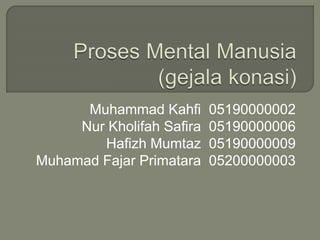 Muhammad Kahfi 05190000002
Nur Kholifah Safira 05190000006
Hafizh Mumtaz 05190000009
Muhamad Fajar Primatara 05200000003
 