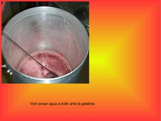 Vam posar agua a bullir amb la gelatina. 