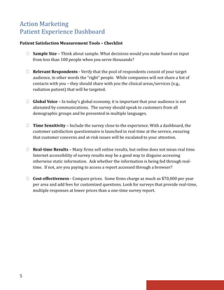 Patient Experience Dashboards | PDF