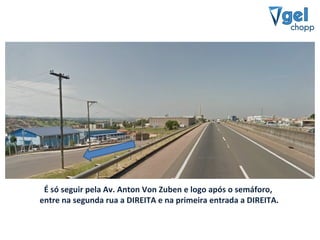 É só seguir pela Av. Anton Von Zuben e logo após o semáforo,
entre na segunda rua a DIREITA e na primeira entrada a DIREIT...