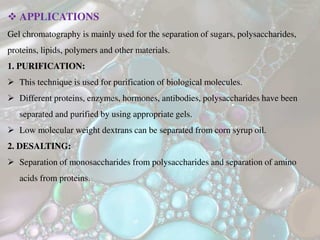 Gel chromatography by Mr. Vinayak Bodhankar | PDF