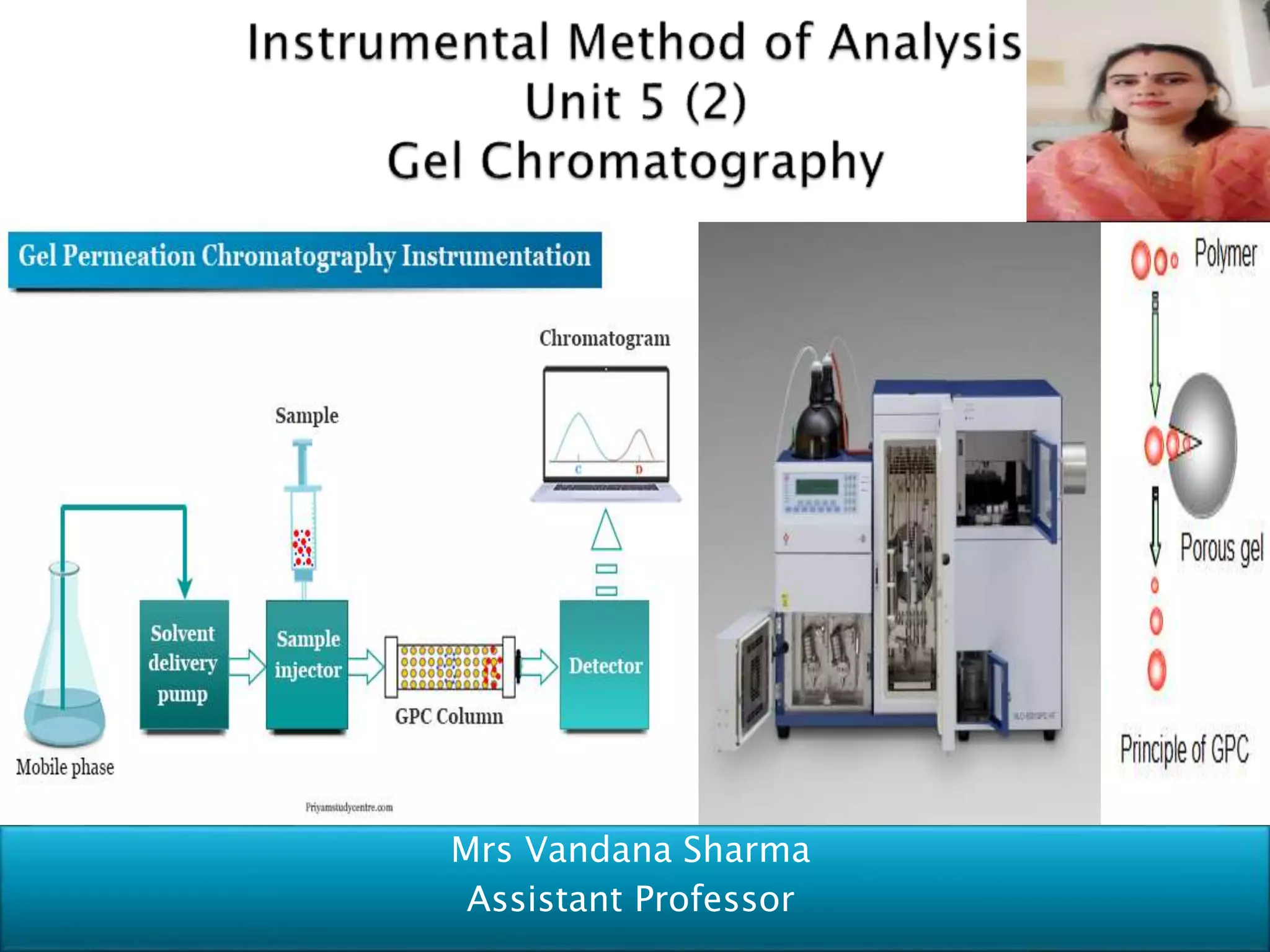 Gel chromatography, Introduction, Theory, Instrumentation, Applications