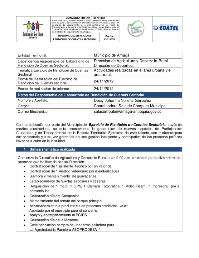 INFORME DE RENDICIÓN DE CUENTAS