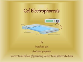 Gel Electrophoresis
By
Harshita Jain
Assistant professor
Career Point School of pharmacy Career Point University, Kota
 