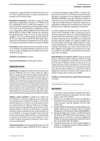 Geles de dextrosa: buena opción para hipoglucemias neonatales asintomáticas Pérez-Moneo Agapito B, et al.
TRATAMIENTO / IN...