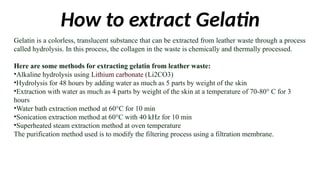 Gallatin and collagen process and uses,, | PPTX | Style & Fashion