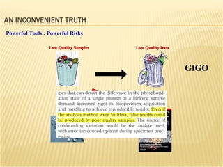 Powerful Tools : Powerful Risks Low Quality Samples Low Quality Data GIGO 