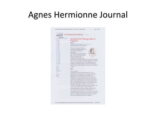 Agnes Hermionne Journal
 