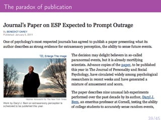 The paradox of publication
39/45
 