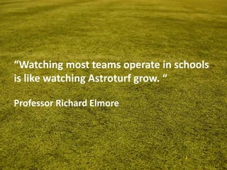 “Teachers continue to work alone in cell-like classrooms, separated from other teachers, in physical structures that resemble prisons and mental hospitals.”Vivian Troen & Kitty Boles