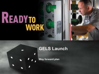 GELS Launch
Way forward plan
 