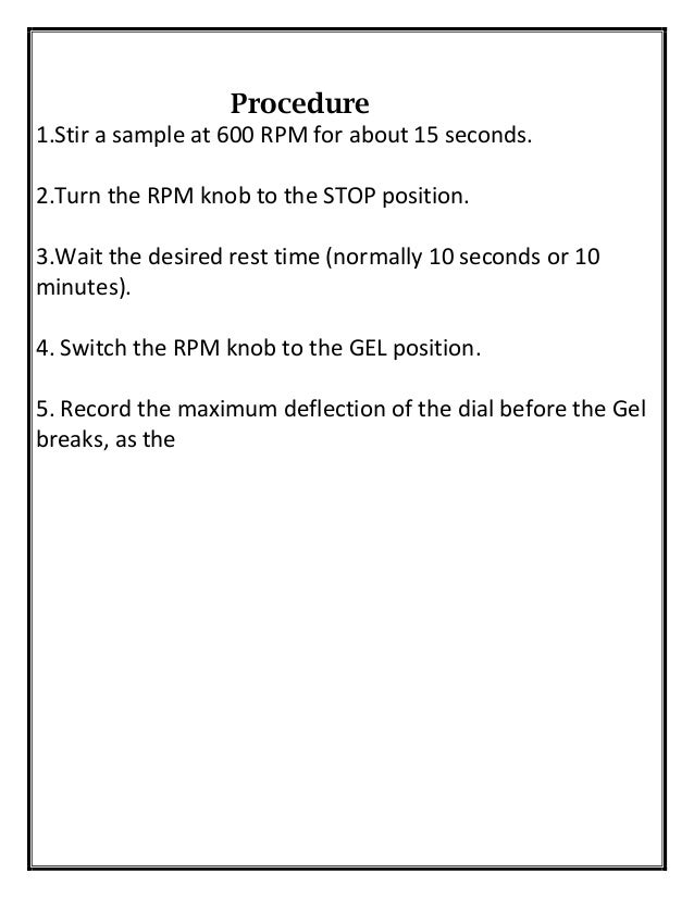 Gel strength(mud properties)