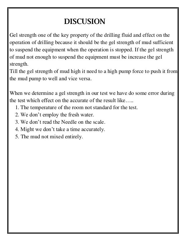 Gel strength(mud properties)