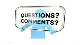 21/10/2020 CREATING A MILLION DOLLAR BRAND 33
 