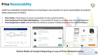 Price Reasonability GeM ppt in railway for presentation on gem | PPTX