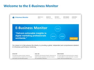 Welcome to the E-Business Monitor
 