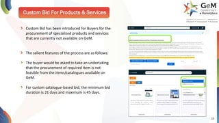 GeM is also known as Governament e market place | PDF