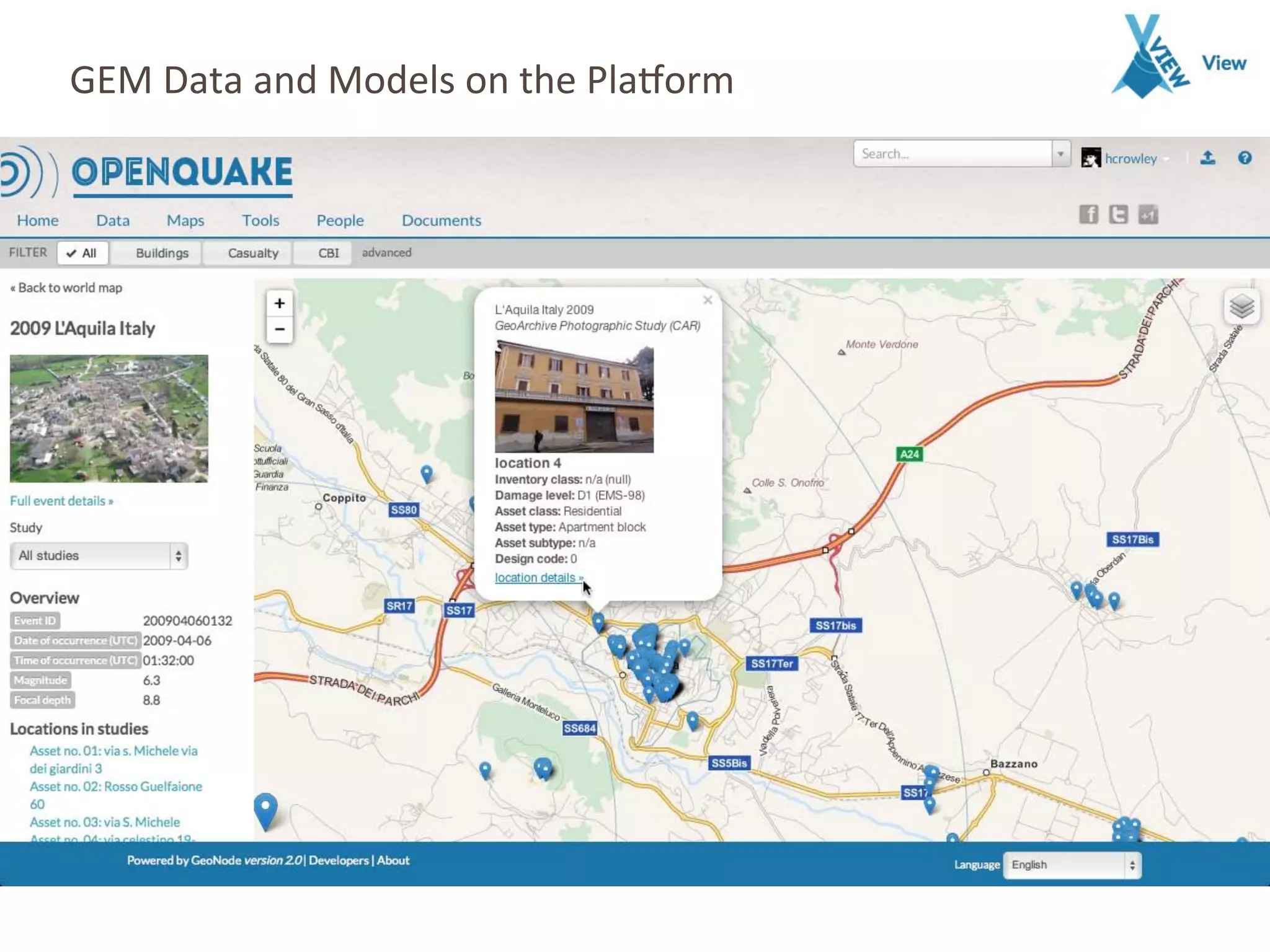 GEM	
  Data	
  and	
  Models	
  on	
  the	
  Pla7orm	
  
 