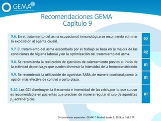 Recomendaciones GEMA
Capítulo 9
Circunstancias especiales. GEMA4.3. Madrid: Luzán 5; 2018. p. 161‐177.
 