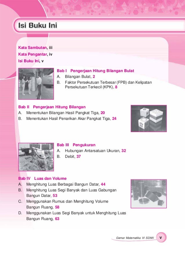 Gemar Matematika 6 Untuk Kelas 6