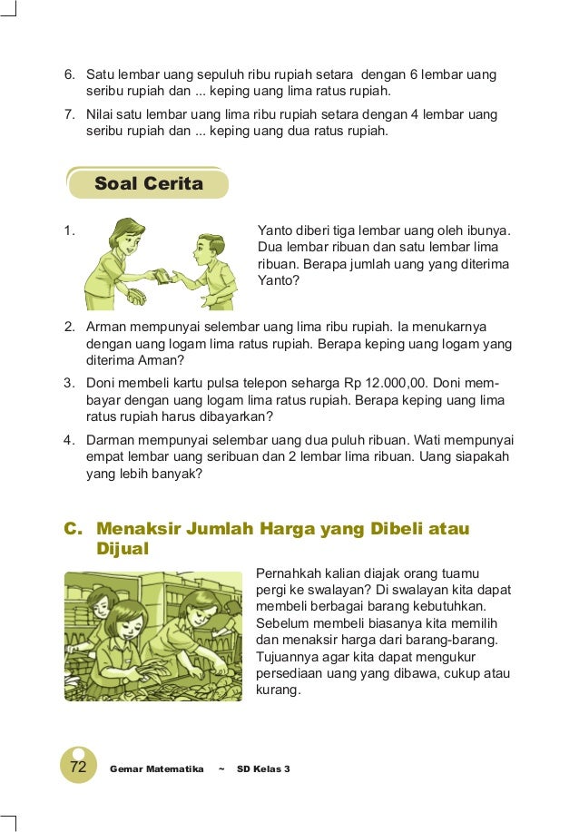 Soal soal ini di dapat dari buku pelajaran matematika untuk sekolah