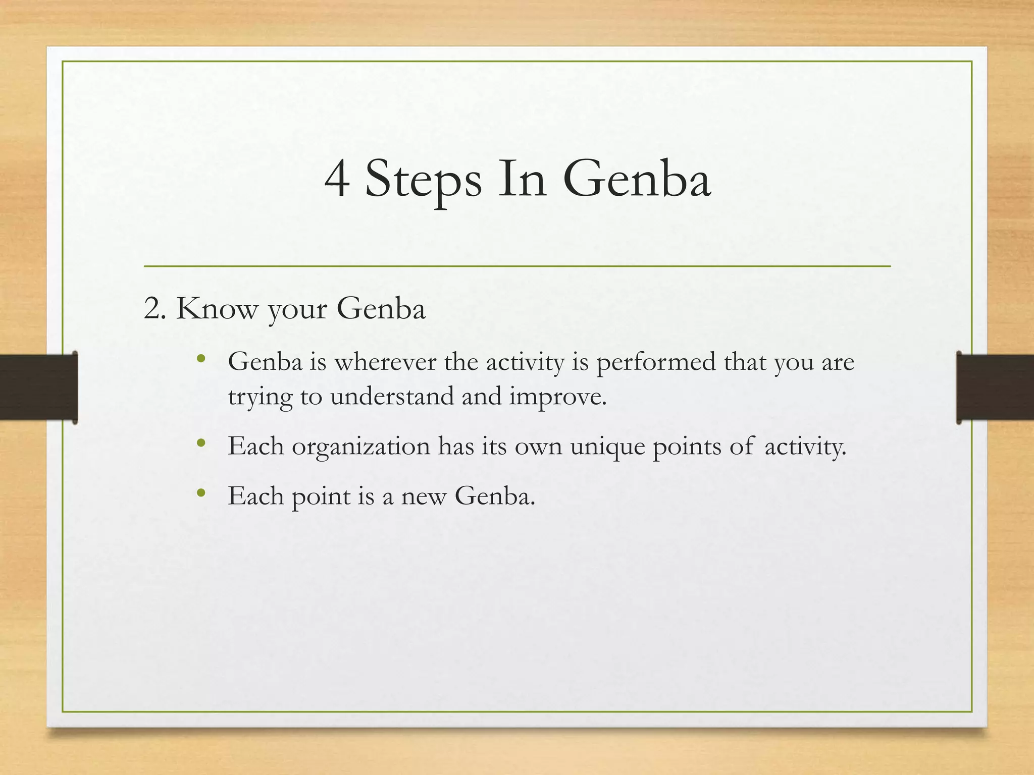 Genba OR Gemba- A Problem Solving Technique | PPTX