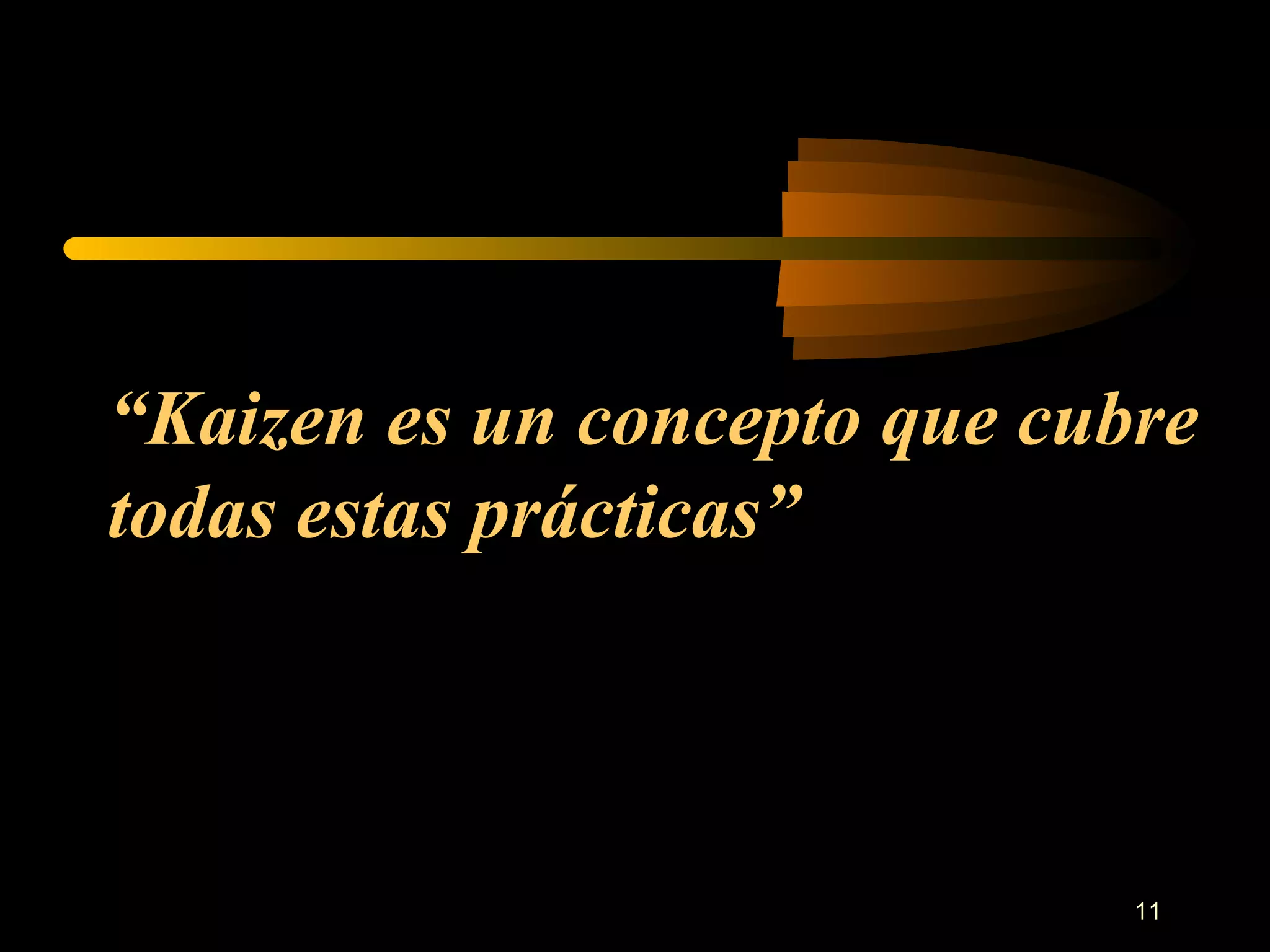 “ Kaizen es un concepto que cubre todas estas prácticas” 
