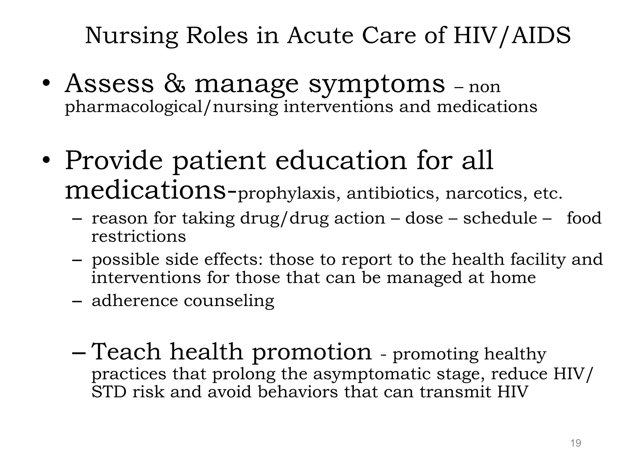 GEMC - HIV/AIDS - for Nurses | PDF