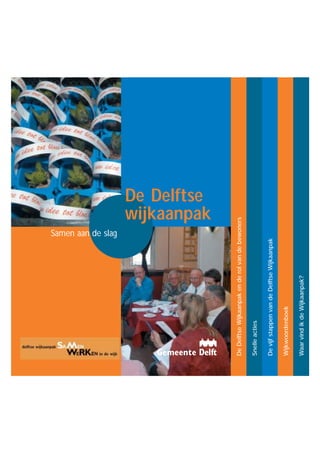 Samen aan de slag
                                                                De Delftse
                                                                wijkaanpak
De Delftse Wijkaanpak en de rol van de bewoners

Snelle acties

De vijf stappen van de Delftse Wijkaanpak

Wijkwoordenboek

Waar vind ik de Wijkaanpak?
 