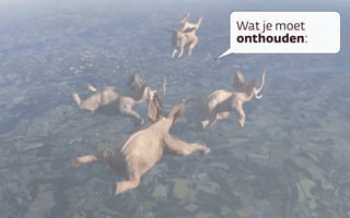 Wat je moet
onthouden:
 