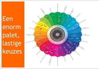 Een enorm palet, lastige keuzes 