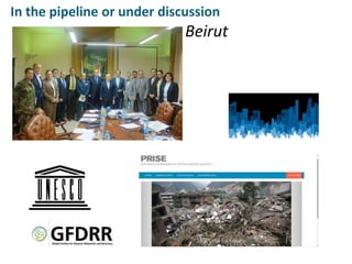 In the pipeline or under discussion 
5th International Disaster and Risk Conference IDRC 2014 
‘Integrative Risk Management - The role of science, technology & practice‘ • 24-28 August 2014 • Davos • Switzerland 
www.grforum.org 
Beirut 
 