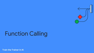 Function Calling
Train the Trainer in AI
 